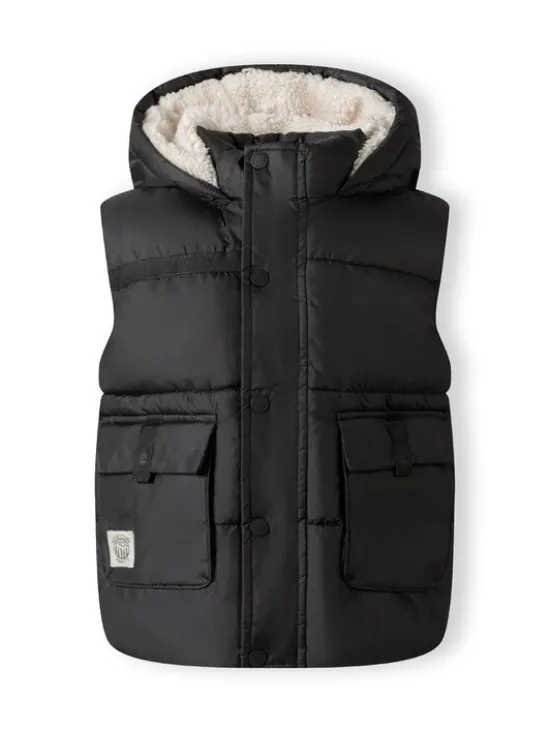 minoti Kamizelka 27gilet2 Czarny Regular Fit