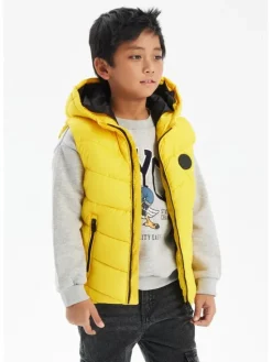 minoti Kamizelka 19gilet42 Żółty Regular Fit