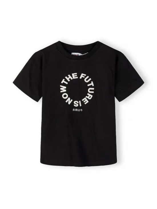 minoti Komplet t-shirt i spodenki 29FLEECE271 Czarny Regular Fit