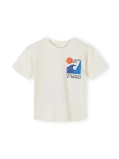 minoti Komplet t-shirt i spodenki 29SET205 Beżowy Regular Fit