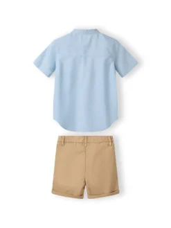 minoti Koszula 23SET100 Beżowy Regular Fit