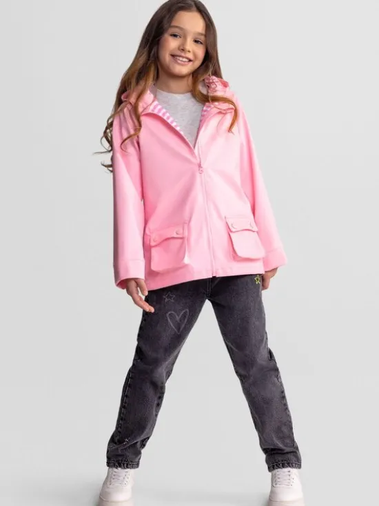 minoti Kurtka przeciwdeszczowa 30COAT106 Różowy Regular Fit