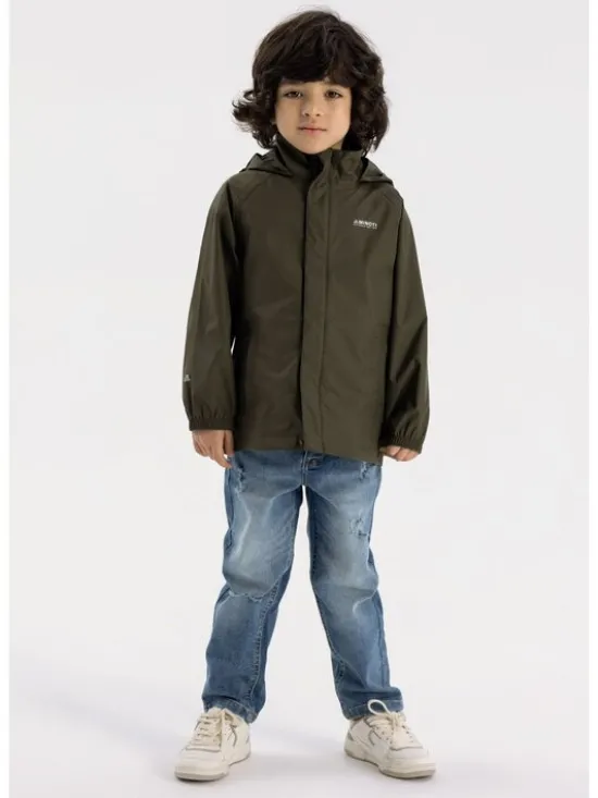 minoti Kurtka przeciwdeszczowa 27KMJACKET3 Khaki Regular Fit
