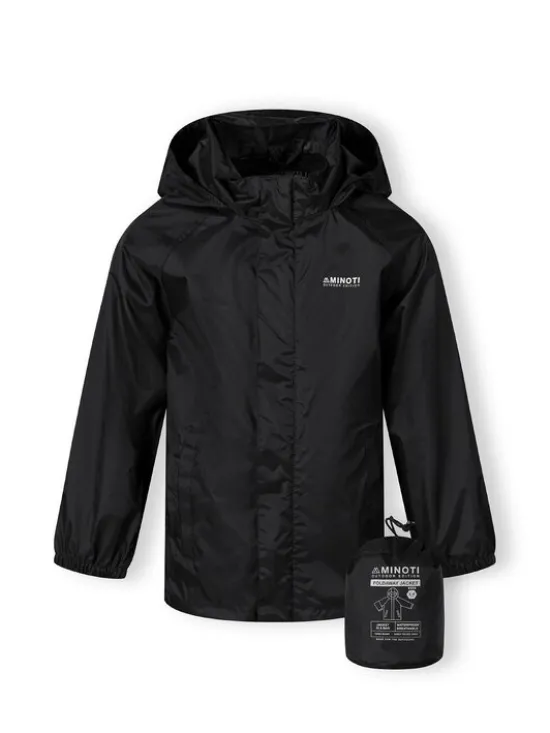 minoti Kurtka przeciwdeszczowa 27KMJACKET1 Czarny Regular Fit