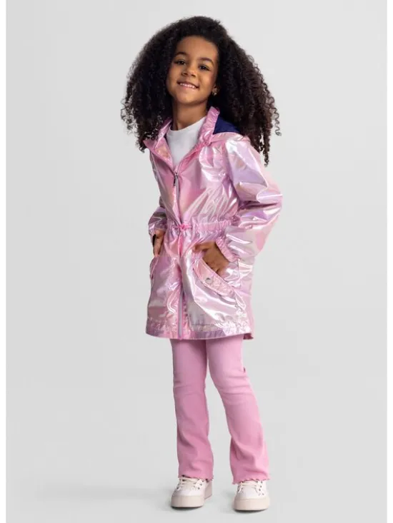 minoti Kurtka przeciwdeszczowa 18COAT21 Różowy Regular Fit