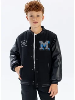 minoti Kurtka przejściowa 19coat57 Czarny Regular Fit