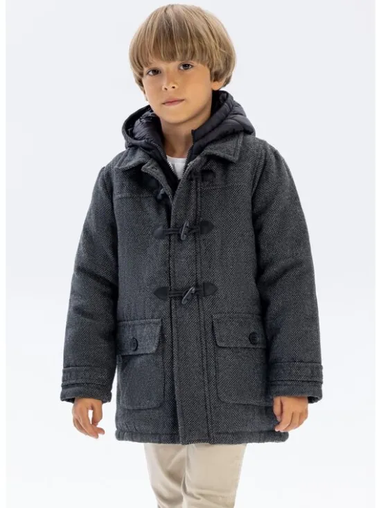 minoti Kurtka zimowa 19coat78 Czarny Regular Fit
