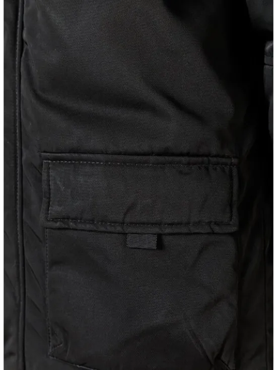 minoti Kurtka zimowa 19COAT70 Czarny Regular Fit