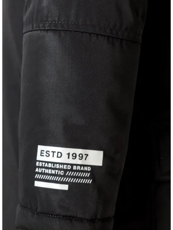 minoti Kurtka zimowa 19COAT70 Czarny Regular Fit