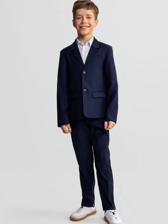 minoti Marynarka 29FORMAL251 Granatowy Regular Fit