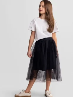 minoti Spódnica maxi 30SKIRT159 Czarny Regular Fit