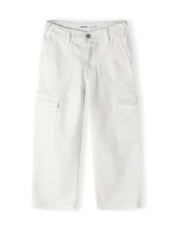 minoti Spodnie cargo 22pant43 Biały Regular Fit