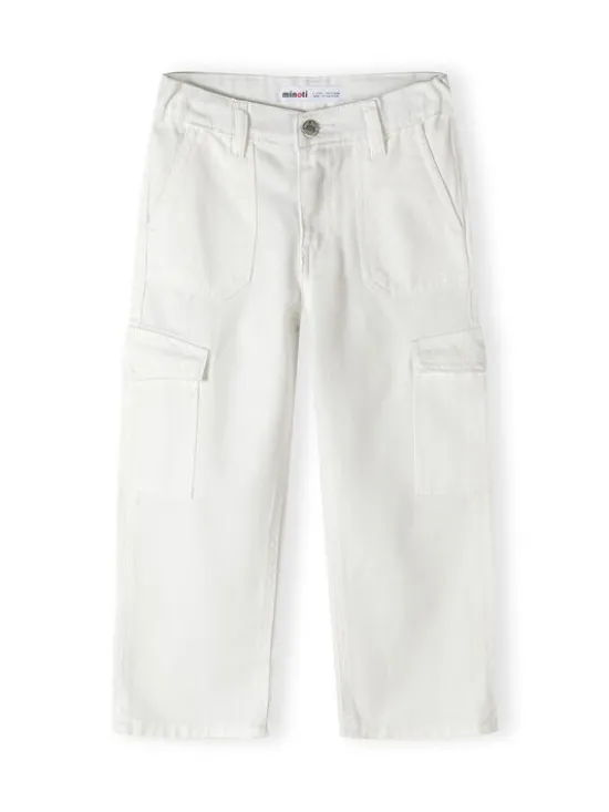 minoti Spodnie cargo 22pant43 Biały Regular Fit