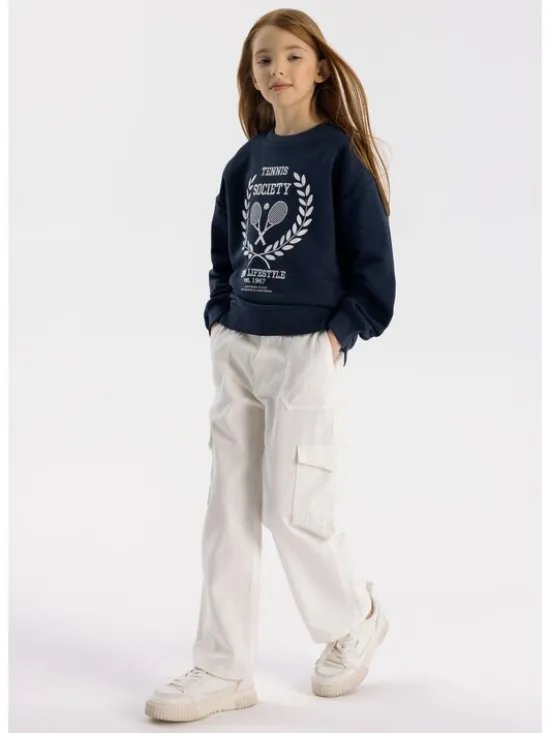 minoti Spodnie cargo 22pant43 Biały Regular Fit