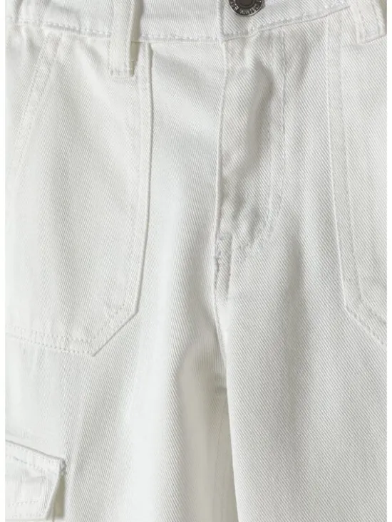 minoti Spodnie cargo 22pant43 Biały Regular Fit