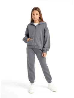 minoti Spodnie dresowe 16fleece 27 Szary Regular Fit