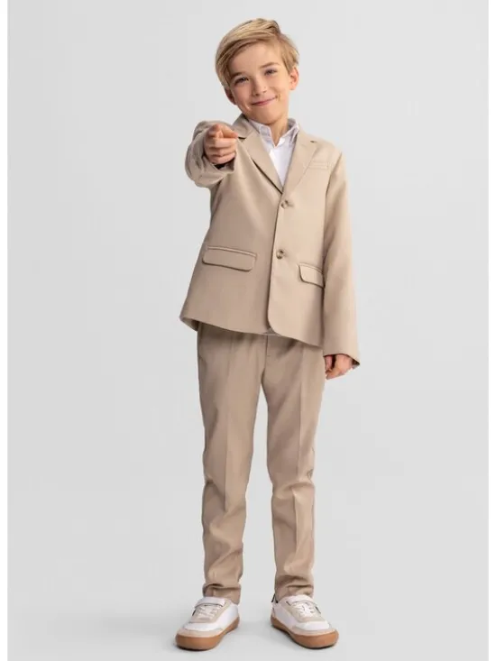 minoti Spodnie materiałowe 29FORMAL250B Szary Regular Fit