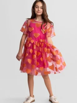 minoti Sukienka elegancka 30DRESS173 Różowy Regular Fit