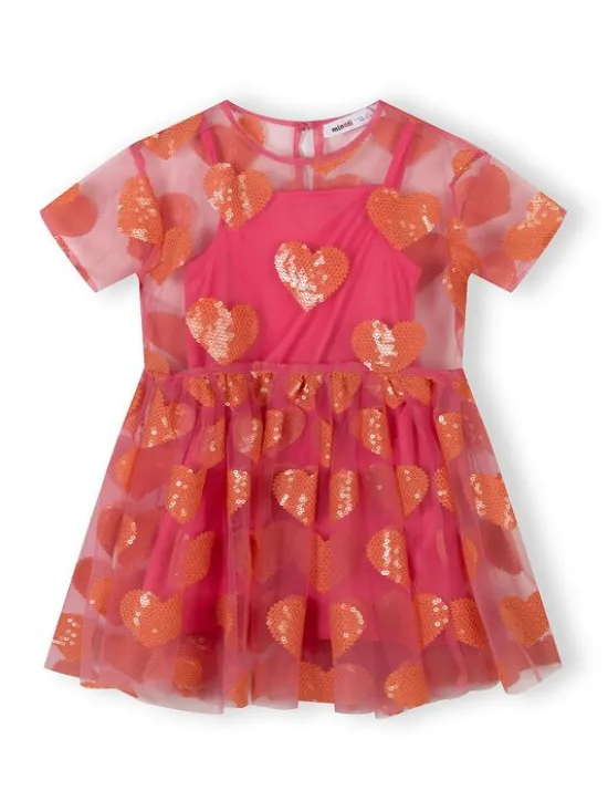 minoti Sukienka elegancka 30DRESS173 Różowy Regular Fit