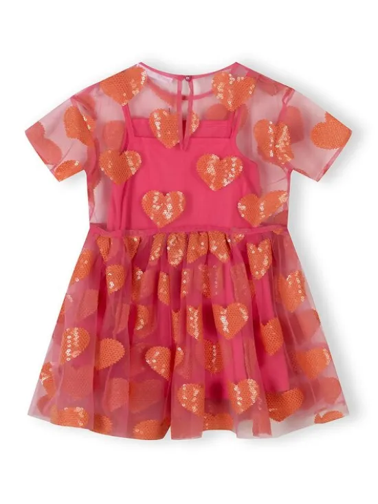 minoti Sukienka elegancka 30DRESS173 Różowy Regular Fit