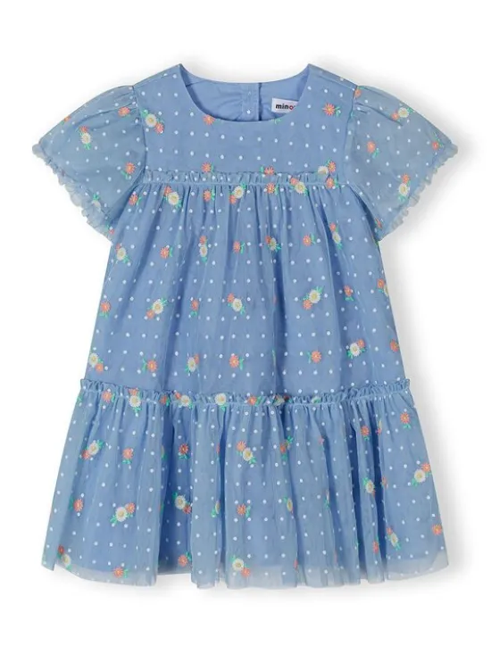 minoti Sukienka elegancka 30DRESS118 Błękitny Regular Fit