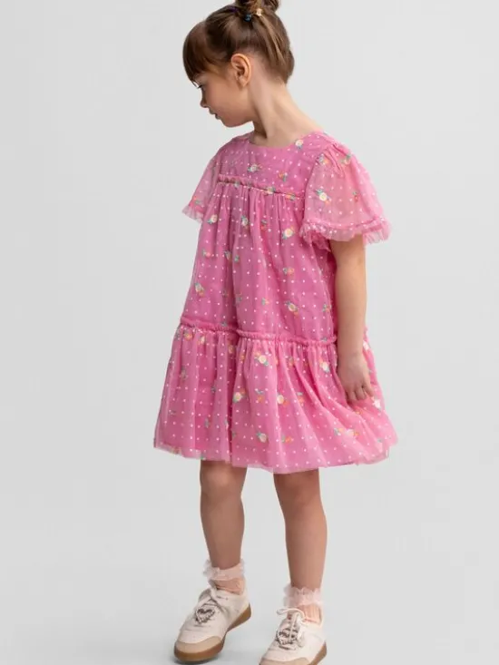 minoti Sukienka elegancka 30DRESS119 Różowy Regular Fit