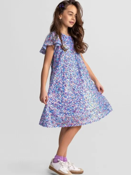 minoti Sukienka elegancka 30DRESS171 Niebieski Regular Fit