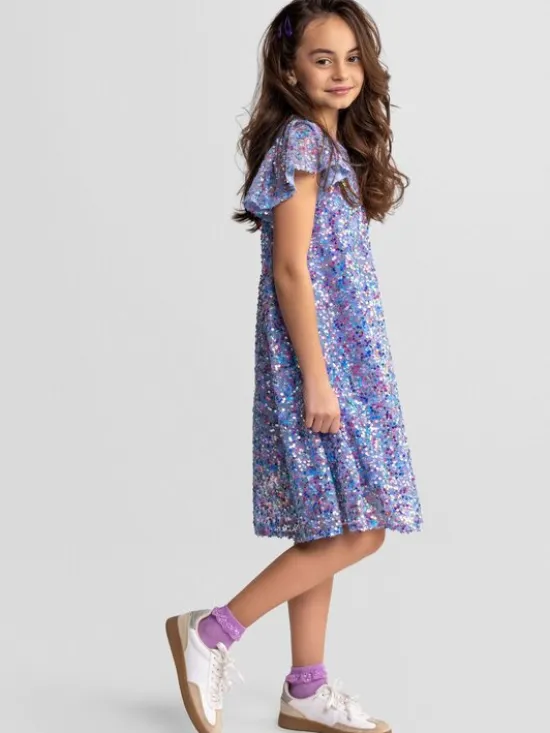 minoti Sukienka elegancka 30DRESS171 Niebieski Regular Fit