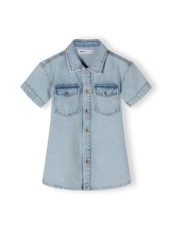 minoti Sukienka jeansowa 22dress41 Niebieski Regular Fit
