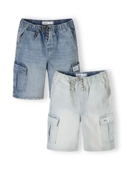 minoti Szorty jeansowe 29SHORT250 Błękitny Regular Fit