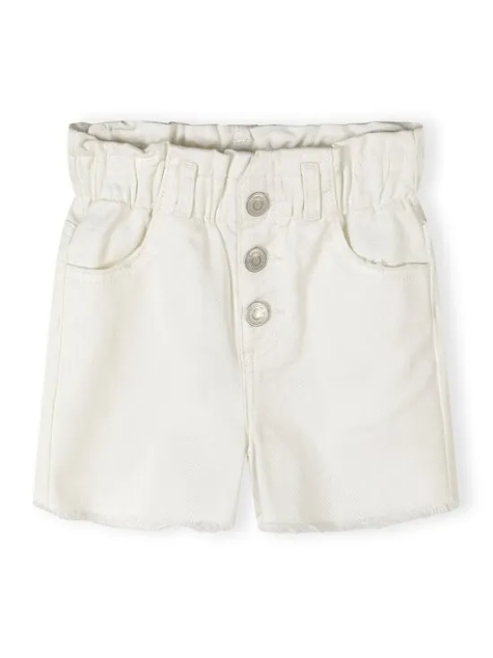minoti Szorty jeansowe 30SHORT155 Biały Regular Fit