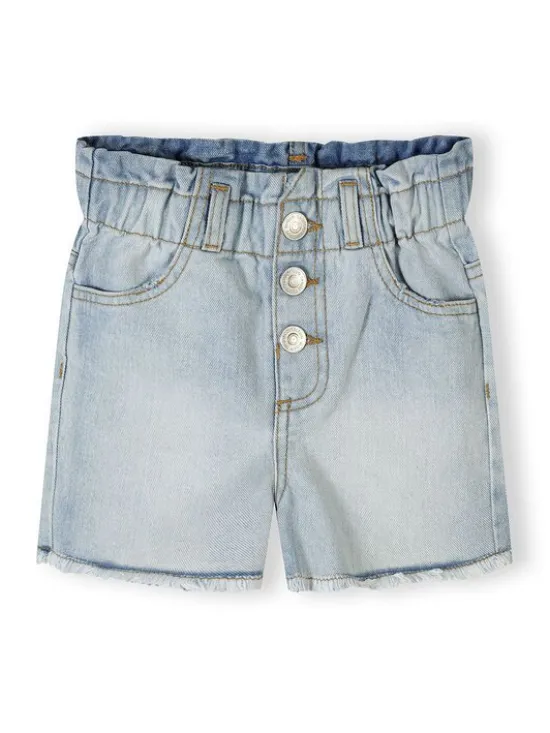 minoti Szorty jeansowe 30SHORT155 Biały Regular Fit