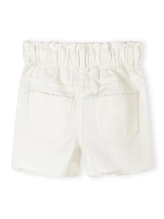 minoti Szorty jeansowe 30SHORT155 Biały Regular Fit