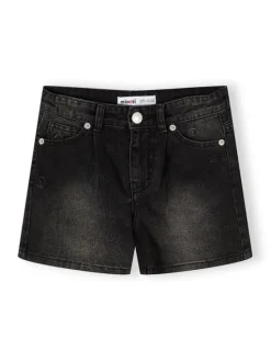 minoti Szorty jeansowe 30SHORT153 Czarny Regular Fit