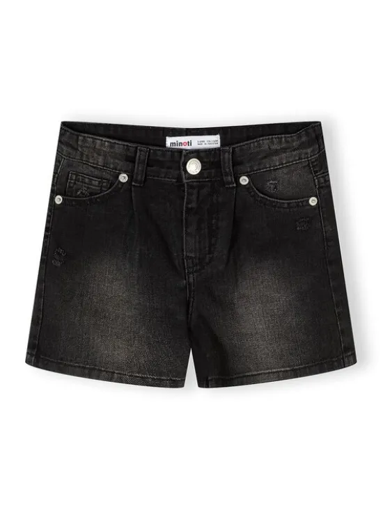 minoti Szorty jeansowe 30SHORT153 Czarny Regular Fit
