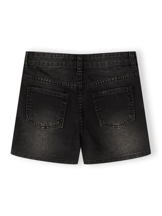 minoti Szorty jeansowe 30SHORT153 Czarny Regular Fit