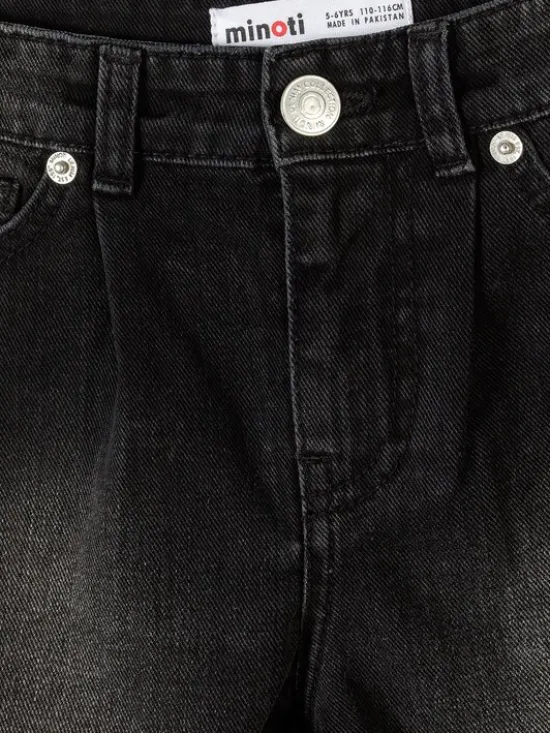 minoti Szorty jeansowe 30SHORT153 Czarny Regular Fit