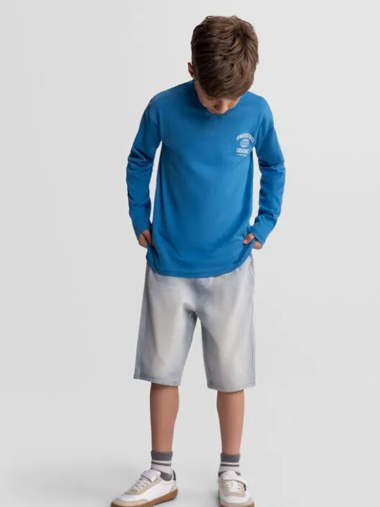 minoti Szorty jeansowe 29SHORT252 Błękitny Regular Fit