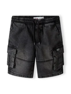 minoti Szorty jeansowe 23short44 Czarny Regular Fit