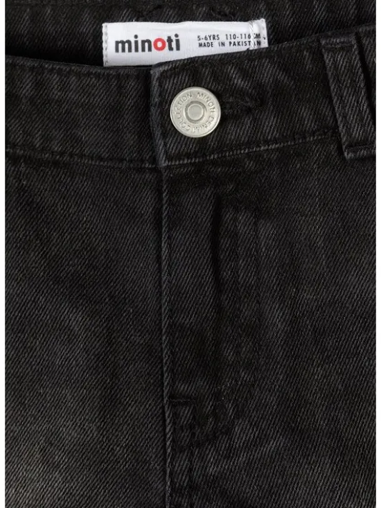 minoti Szorty jeansowe 30SHORT151 Czarny Regular Fit