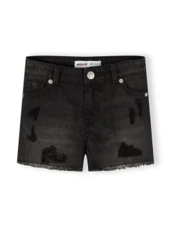 minoti Szorty jeansowe 30SHORT151 Czarny Regular Fit