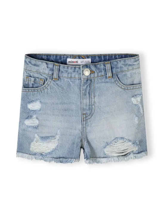 minoti Szorty jeansowe 30SHORT151 Czarny Regular Fit