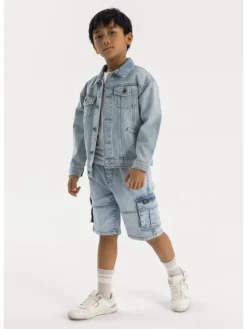 minoti Szorty jeansowe 23short43 Niebieski Regular Fit