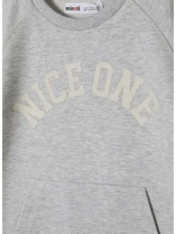 minoti T-Shirt 23fleece35 Szary Regular Fit