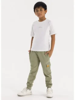 minoti T-Shirt 23fleece206 Zielony Regular Fit