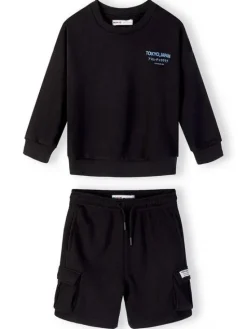 minoti Zestaw 29FLEECE267 Czarny Regular Fit