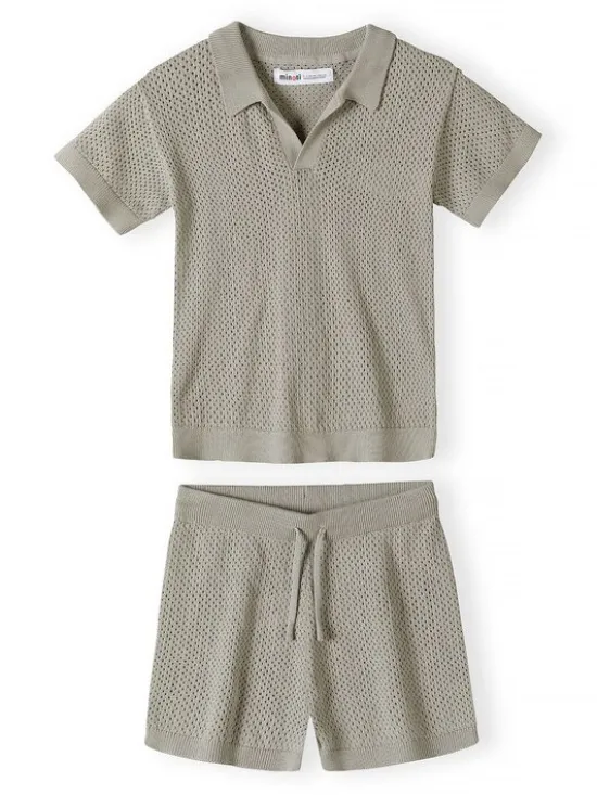 minoti Zestaw 29KNIT201 Khaki Regular Fit