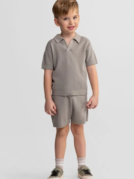 minoti Zestaw 29KNIT201 Khaki Regular Fit