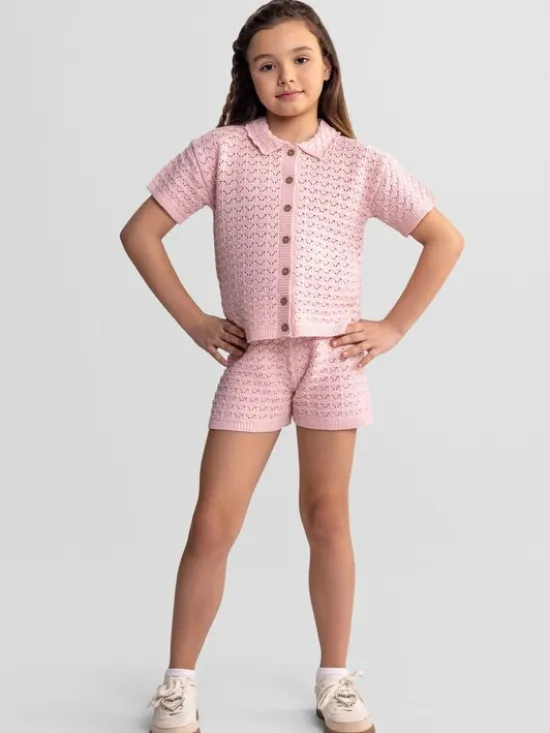 minoti Zestaw 30KNIT150 Różowy Regular Fit
