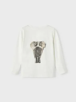 NAME IT Bluzka 13212860 Biały Regular Fit